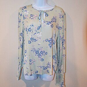 Lucky Brand Top Green Floral Size SP